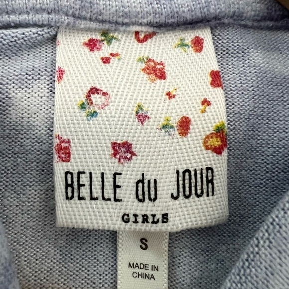 🟢 3 for $15. Girls Belle du Jour pajama top and bottom set- SZ Small - Picture 6 of 15